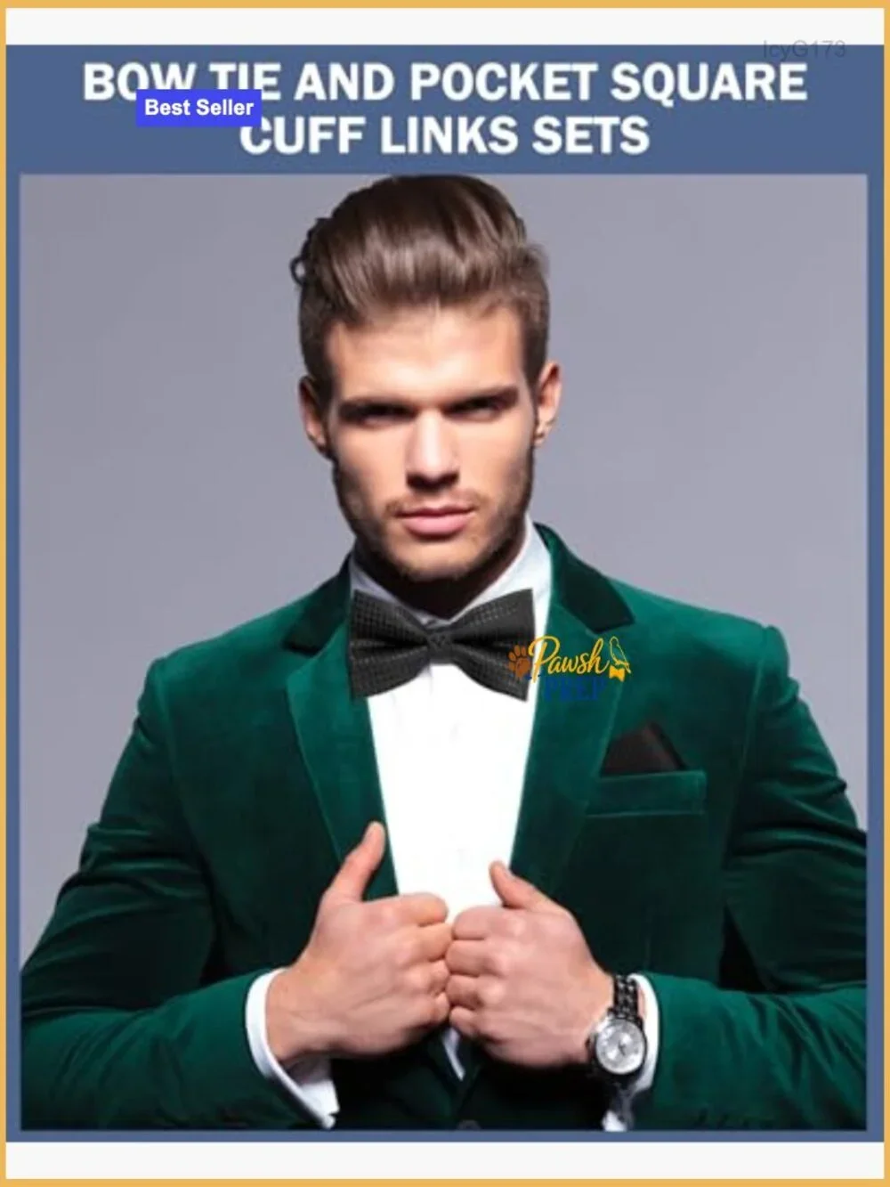 12-Piece Men's Bow Tie Set with Pocket Squares & Cuff Links